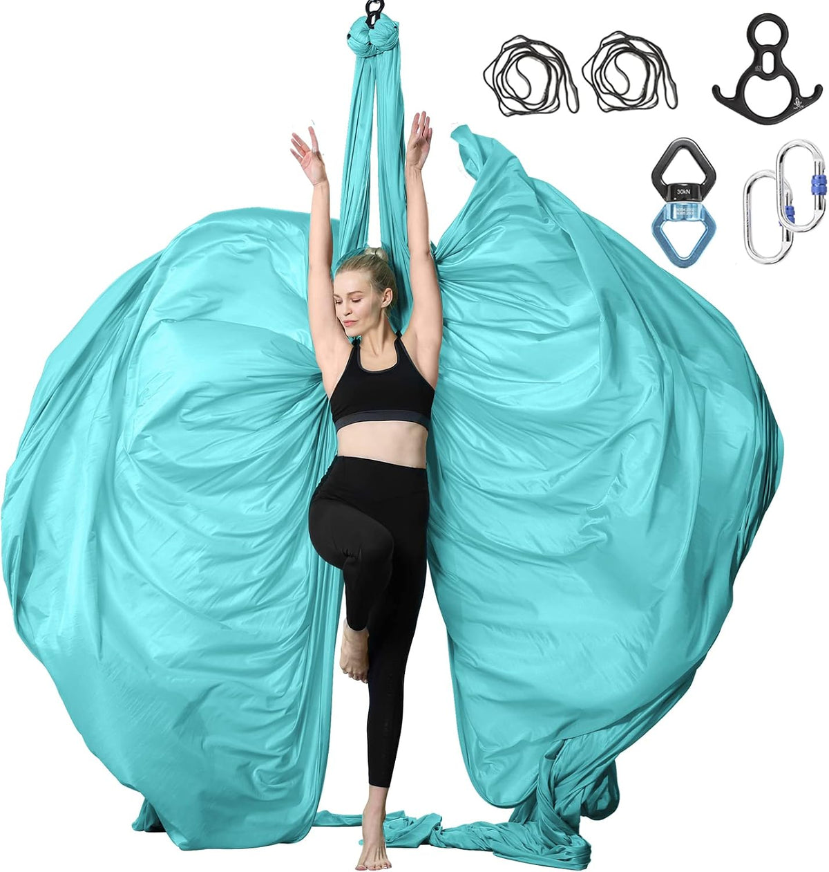 Aerial Silks Yoga Swing Set, Fitness Aerial Yoga Kit