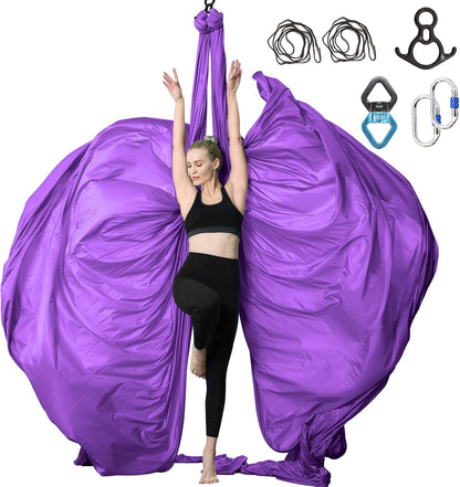 Aerial Silks Yoga Swing Set, Fitness Aerial Yoga Kit