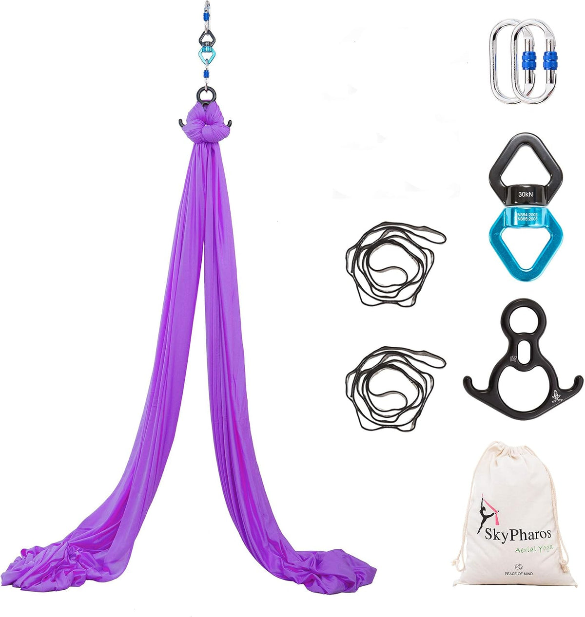 Aerial Silks Yoga Swing Set, Fitness Aerial Yoga Kit
