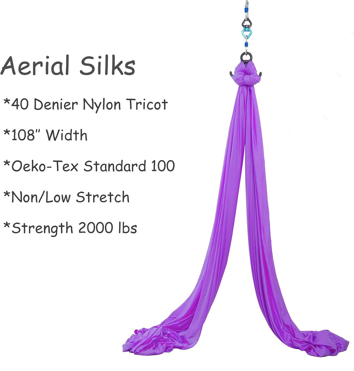 Aerial Silks Yoga Swing Set, Fitness Aerial Yoga Kit