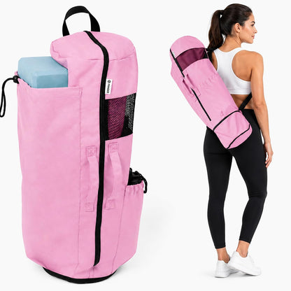 Expandable Yoga Mat Bag, Adjustable Strap, Black, Large