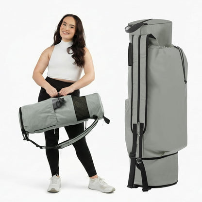 Expandable Yoga Mat Bag, Adjustable Strap, Black, Large