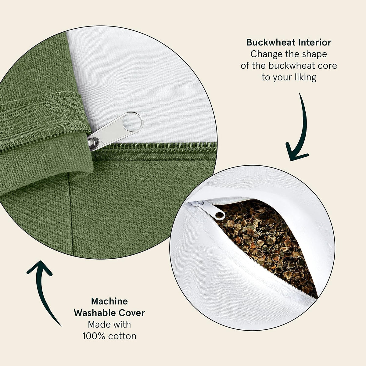 Sedona Meditation Cushion, Buckwheat Pillow, Meditation Pillow
