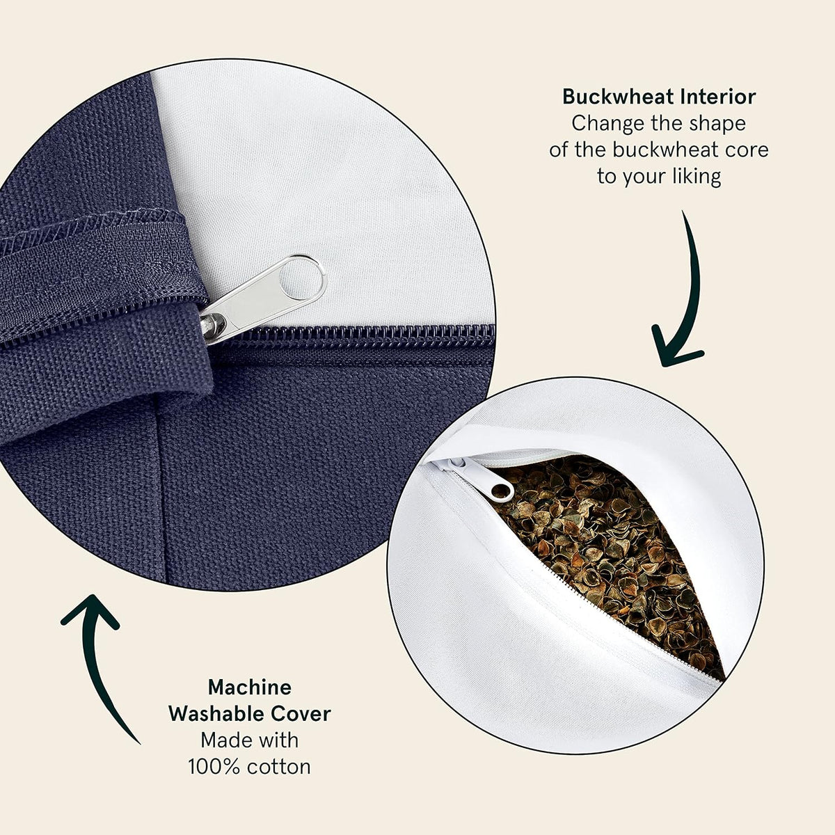Sedona Meditation Cushion, Buckwheat Pillow, Meditation Pillow