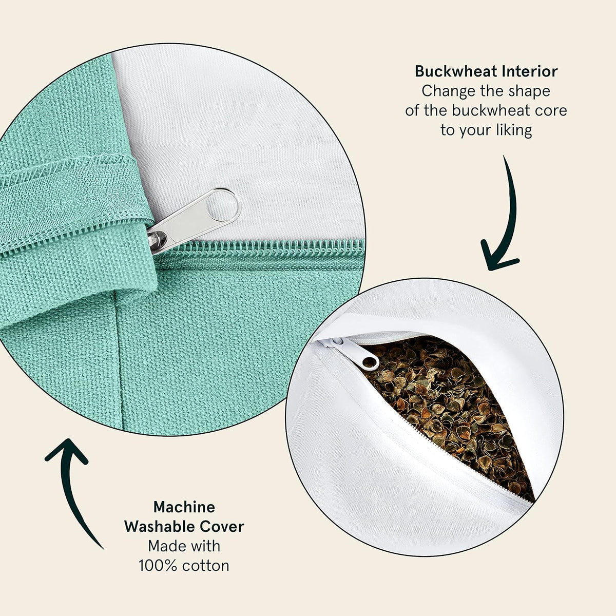 Sedona Meditation Cushion, Buckwheat Pillow, Meditation Pillow