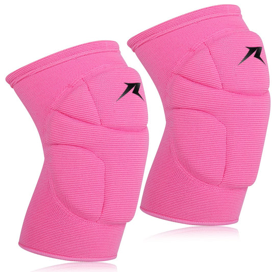 Volleyball Knee Pads Pink, Knee Protector Supporter for Girl Lady Women with High Protection Pads,Professional Grade Knee Pads for Running,Tennis,Yoga,Cycline,Gym,Workout Exercise