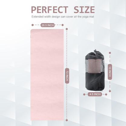 Hot Yoga Mat Towel, Soft Suede Microfiber 72" x 26.5"