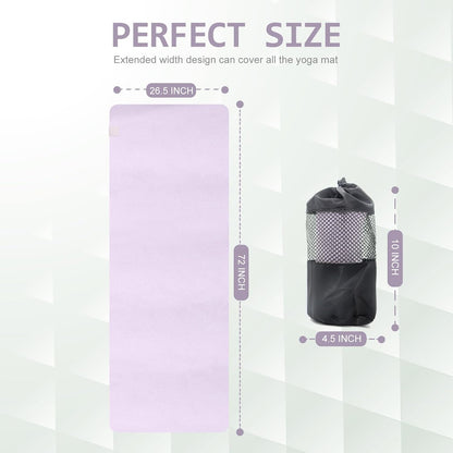 Hot Yoga Mat Towel, Soft Suede Microfiber 72" x 26.5"