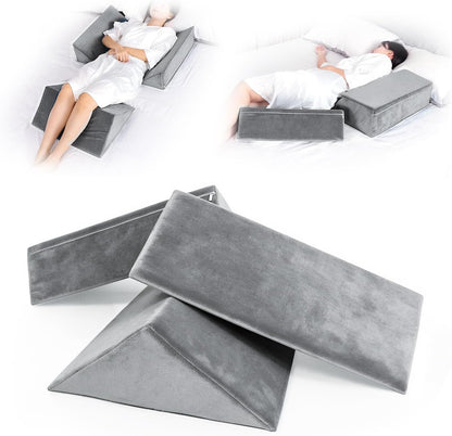 Positioning Wedge Pillow for Side Sleeping (3 in 1),19.69",Grey