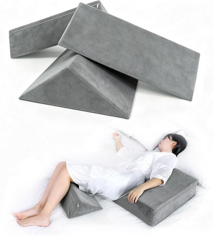 Positioning Wedge Pillow for Side Sleeping (3 in 1),19.69",Grey