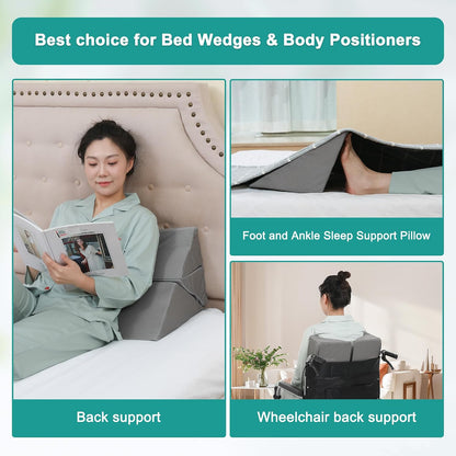 Positioning Wedge Pillow for Side Sleeping (3 in 1),19.69",Grey