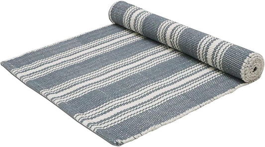Hand Woven 100% Cotton Yoga Mat- Thick Handloom Made in India- for Gym Floor Exercise - Runner for Bedroom