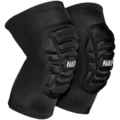 60592 Knee Pads, Lightweight Padded Knee Sleeves, Breathable Mesh Back, Elastic Cuff with Slip-Resistant Silicone, Black, L/XL