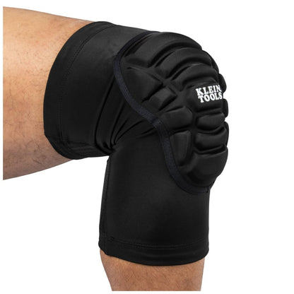60592 Knee Pads, Lightweight Padded Knee Sleeves, Breathable Mesh Back, Elastic Cuff with Slip-Resistant Silicone, Black, L/XL