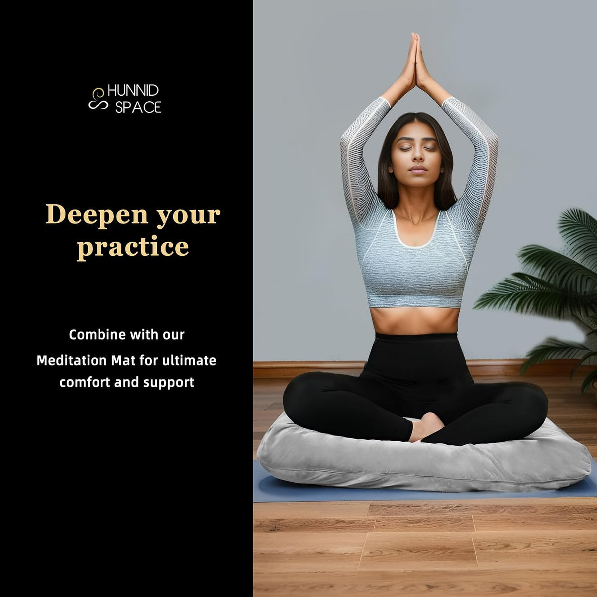 Meditation Cushion Set Zafu & Zabuton – Buckwheat Hull & Memory Foam, Adjustable Floor Pillow for Yoga, Meditation & Sitting, Removable Velvet Cover (Purple)