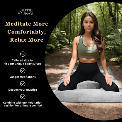 Meditation Cushion Set Zafu & Zabuton – Buckwheat Hull & Memory Foam, Adjustable Floor Pillow for Yoga, Meditation & Sitting, Removable Velvet Cover (Purple)