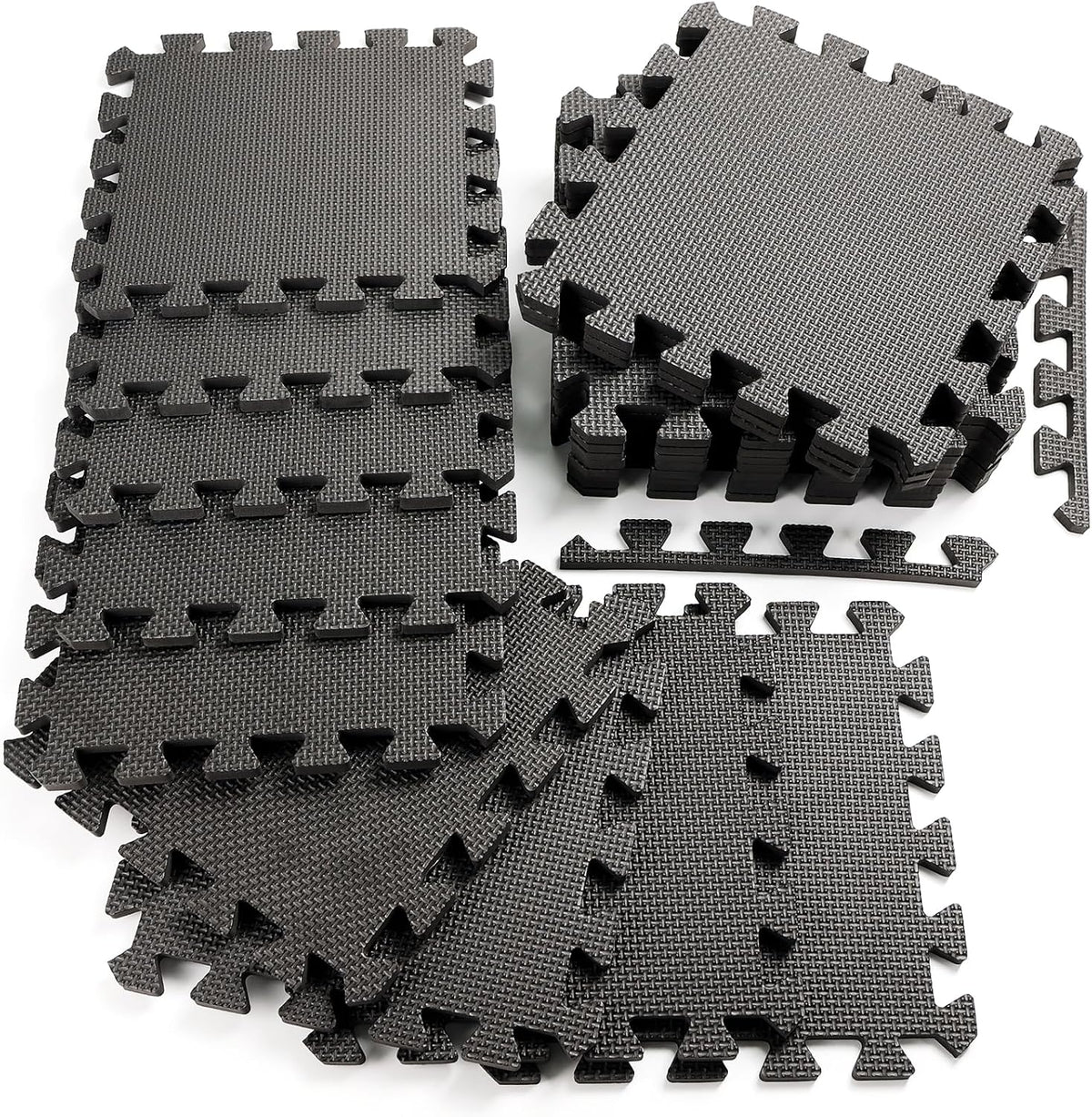 20 Sq Ft Gym Floor Mats, 0.5" Thick Interlocking Foam Tiles