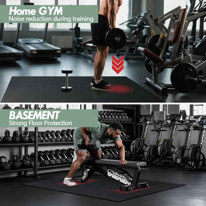 20 Sq Ft Gym Floor Mats, 0.5" Thick Interlocking Foam Tiles