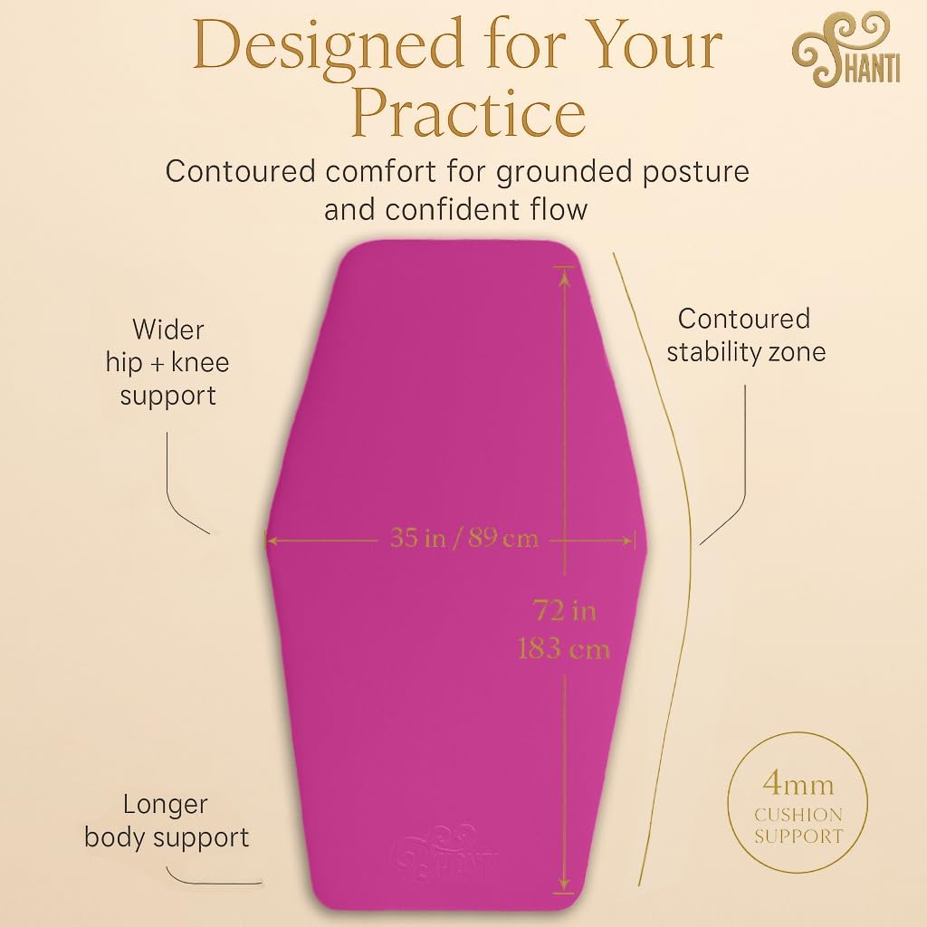 Diamond Series Yoga Mat - Diamond Shape to expand your Practise, UltraGrip surface, High dencity Cushioning for, Yoga, Pilates, Stretching & Home fitness.