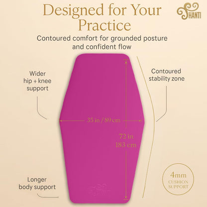 Diamond Series Yoga Mat - Diamond Shape to expand your Practise, UltraGrip surface, High dencity Cushioning for, Yoga, Pilates, Stretching & Home fitness.