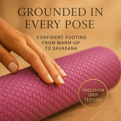 Diamond Series Yoga Mat - Diamond Shape to expand your Practise, UltraGrip surface, High dencity Cushioning for, Yoga, Pilates, Stretching & Home fitness.