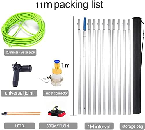Teles s Cleaning Brush Kit Extendable Water Fed Brush for Solar Panel & Window Cleaning Rotating Tool for Efficient Household Use Ideal for Photovoltaic Panels