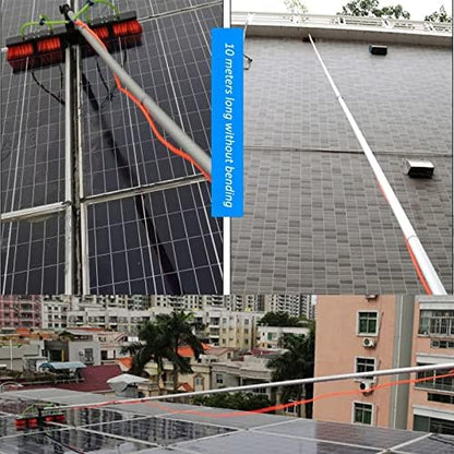 Teles s Cleaning Brush Kit Extendable Water Fed Brush for Solar Panel & Window Cleaning Rotating Tool for Efficient Household Use Ideal for Photovoltaic Panels