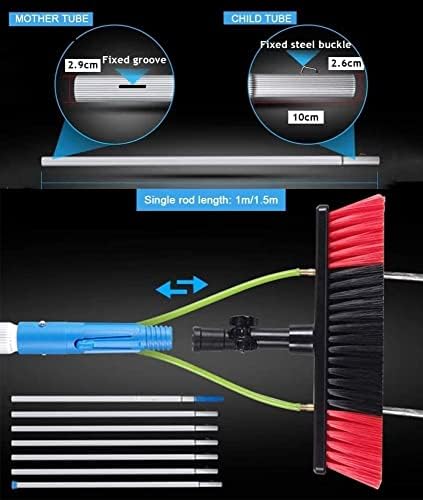 Teles s Cleaning Brush Kit Extendable Water Fed Brush for Solar Panel & Window Cleaning Rotating Tool for Efficient Household Use Ideal for Photovoltaic Panels