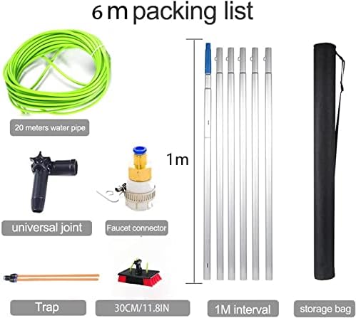 Teles s Cleaning Brush Kit Extendable Water Fed Brush for Solar Panel & Window Cleaning Rotating Tool for Efficient Household Use Ideal for Photovoltaic Panels
