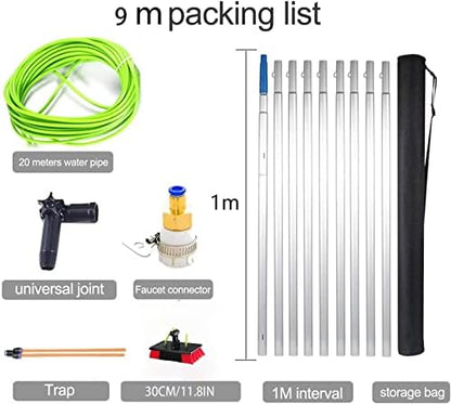 Teles s Cleaning Brush Kit Extendable Water Fed Brush for Solar Panel & Window Cleaning Rotating Tool for Efficient Household Use Ideal for Photovoltaic Panels