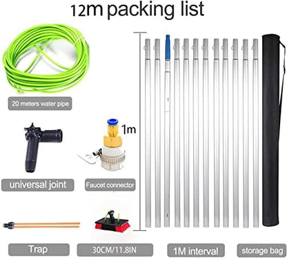 Teles s Cleaning Brush Kit Extendable Water Fed Brush for Solar Panel & Window Cleaning Rotating Tool for Efficient Household Use Ideal for Photovoltaic Panels