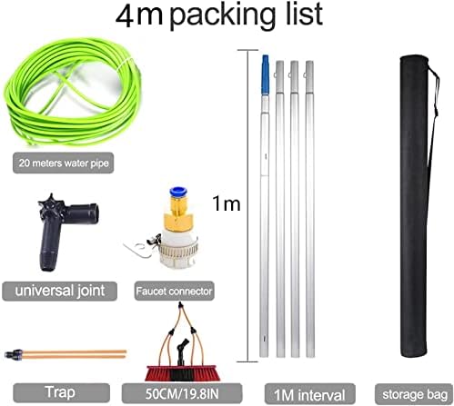 Teles s Cleaning Brush Kit Extendable Water Fed Brush for Solar Panel & Window Cleaning Rotating Tool for Efficient Household Use Ideal for Photovoltaic Panels