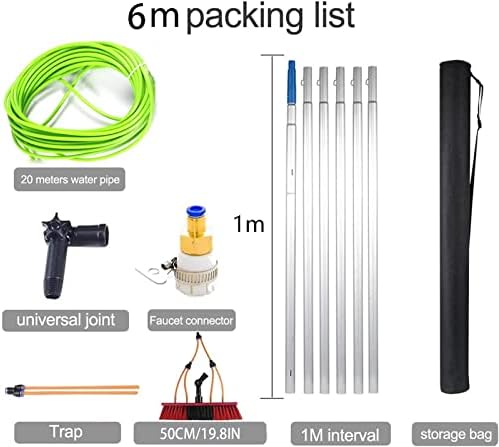 Teles s Cleaning Brush Kit Extendable Water Fed Brush for Solar Panel & Window Cleaning Rotating Tool for Efficient Household Use Ideal for Photovoltaic Panels