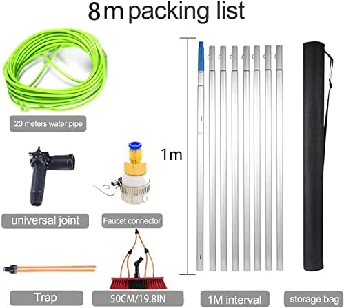 Teles s Cleaning Brush Kit Extendable Water Fed Brush for Solar Panel & Window Cleaning Rotating Tool for Efficient Household Use Ideal for Photovoltaic Panels