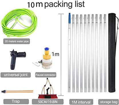 Teles s Cleaning Brush Kit Extendable Water Fed Brush for Solar Panel & Window Cleaning Rotating Tool for Efficient Household Use Ideal for Photovoltaic Panels