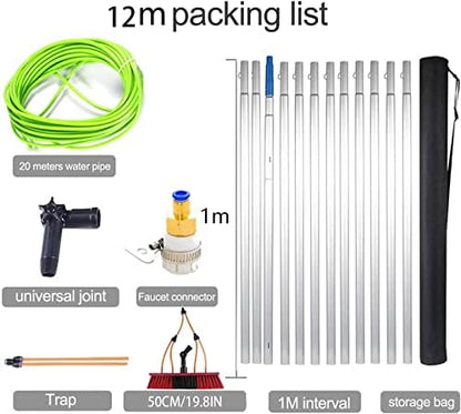 Teles s Cleaning Brush Kit Extendable Water Fed Brush for Solar Panel & Window Cleaning Rotating Tool for Efficient Household Use Ideal for Photovoltaic Panels