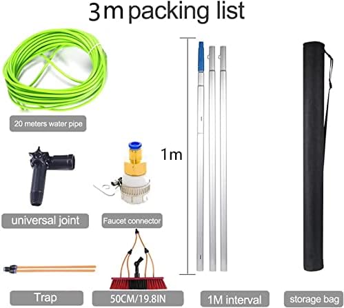 Teles s Cleaning Brush Kit Extendable Water Fed Brush for Solar Panel & Window Cleaning Rotating Tool for Efficient Household Use Ideal for Photovoltaic Panels