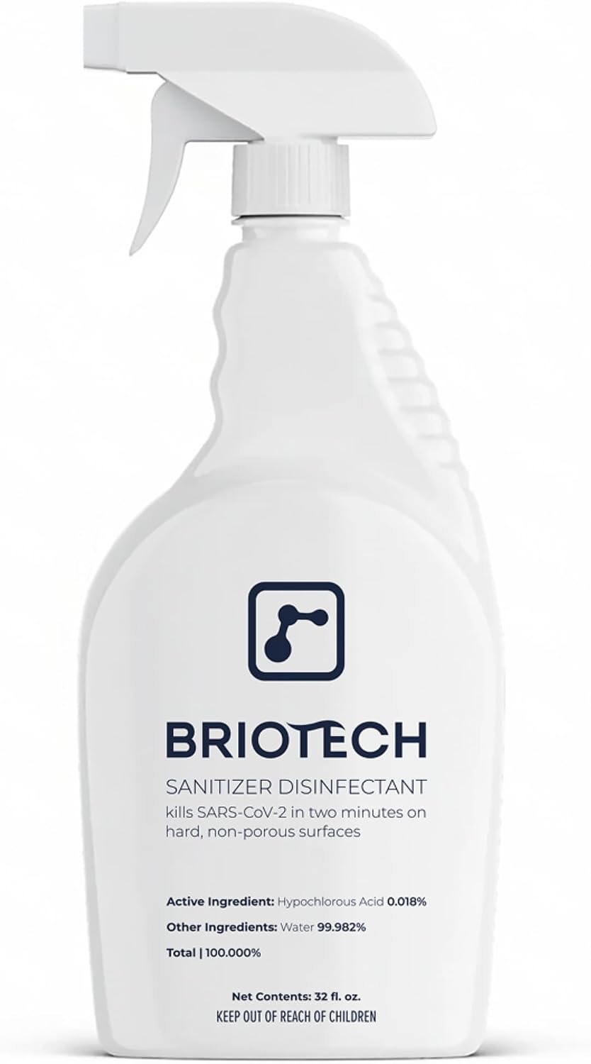 BRIOTECH Sanitizer Disinfectant, Hypochlorous Acid, 32 oz