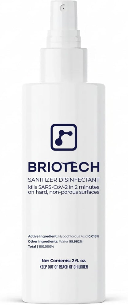 BRIOTECH Sanitizer Disinfectant, Hypochlorous Acid, 32 oz