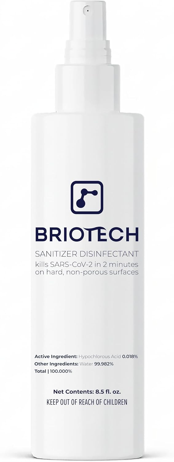 BRIOTECH Sanitizer Disinfectant, Hypochlorous Acid, 32 oz