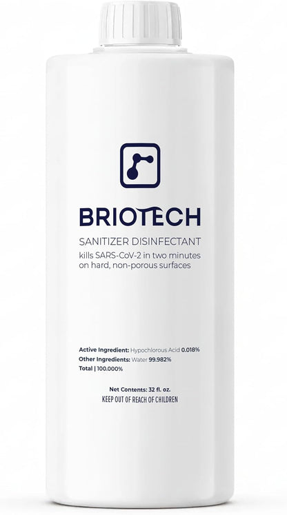 BRIOTECH Sanitizer Disinfectant, Hypochlorous Acid, 32 oz