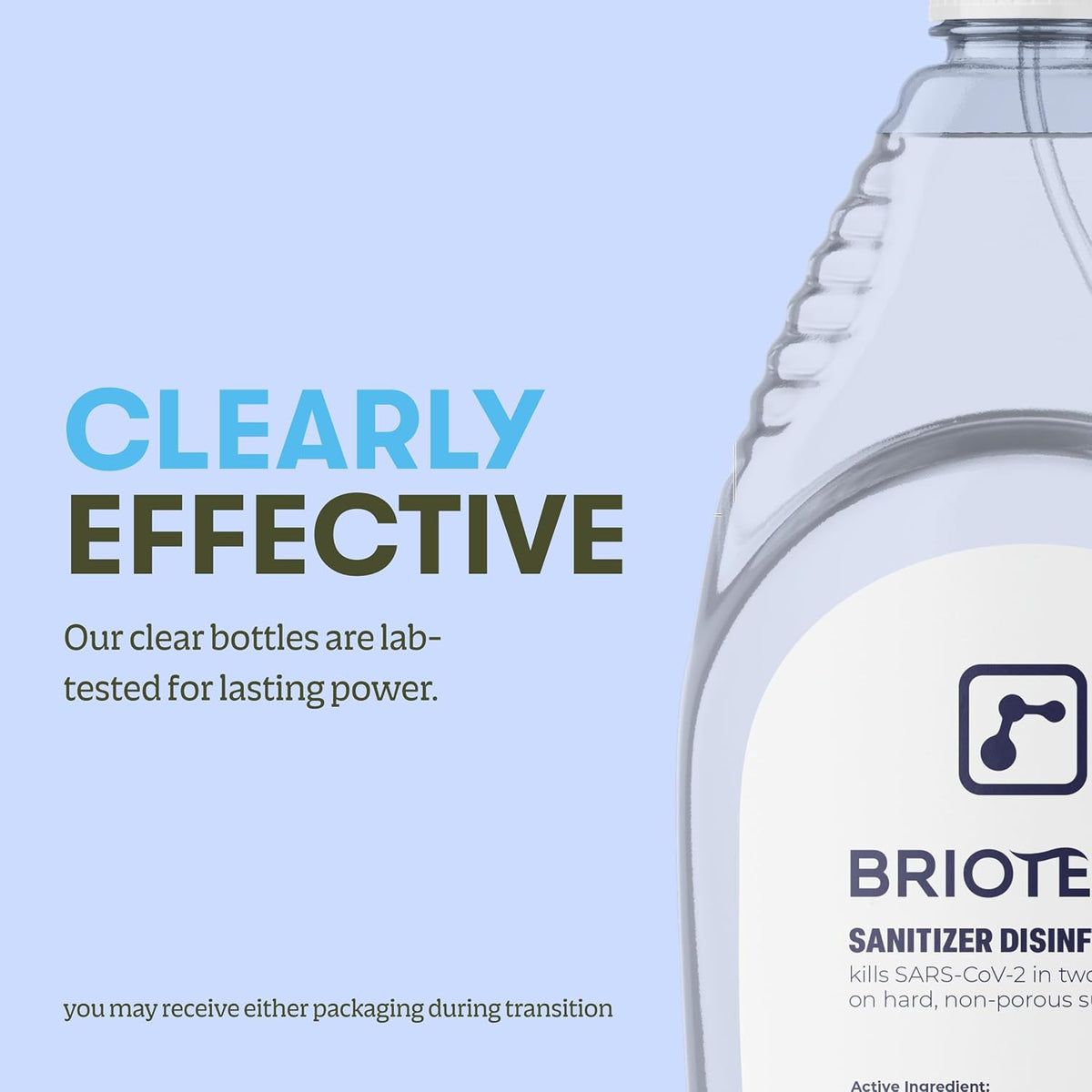 BRIOTECH Sanitizer Disinfectant, Hypochlorous Acid, 32 oz