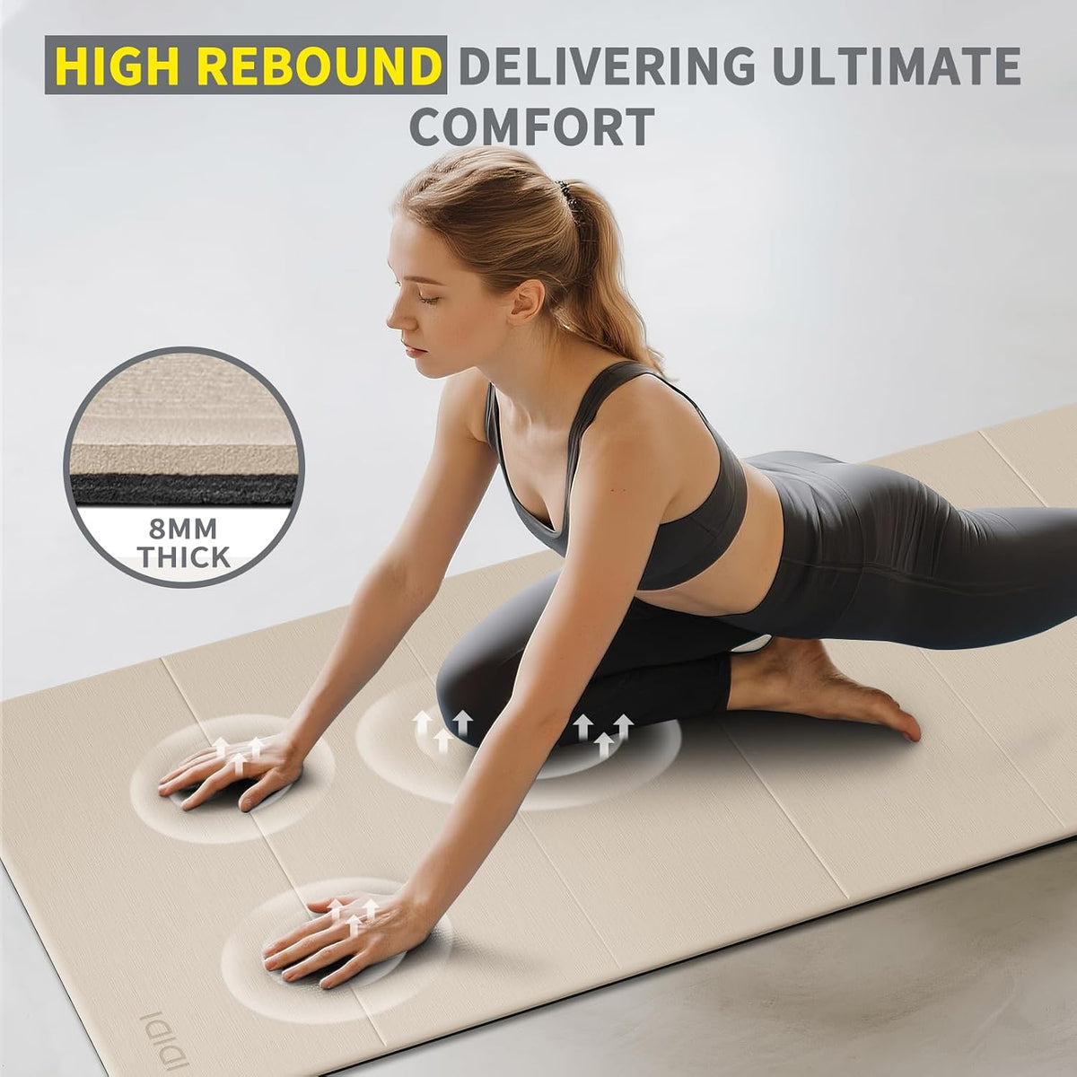 Foldable Yoga Mat Extra Large 74"×31.5"