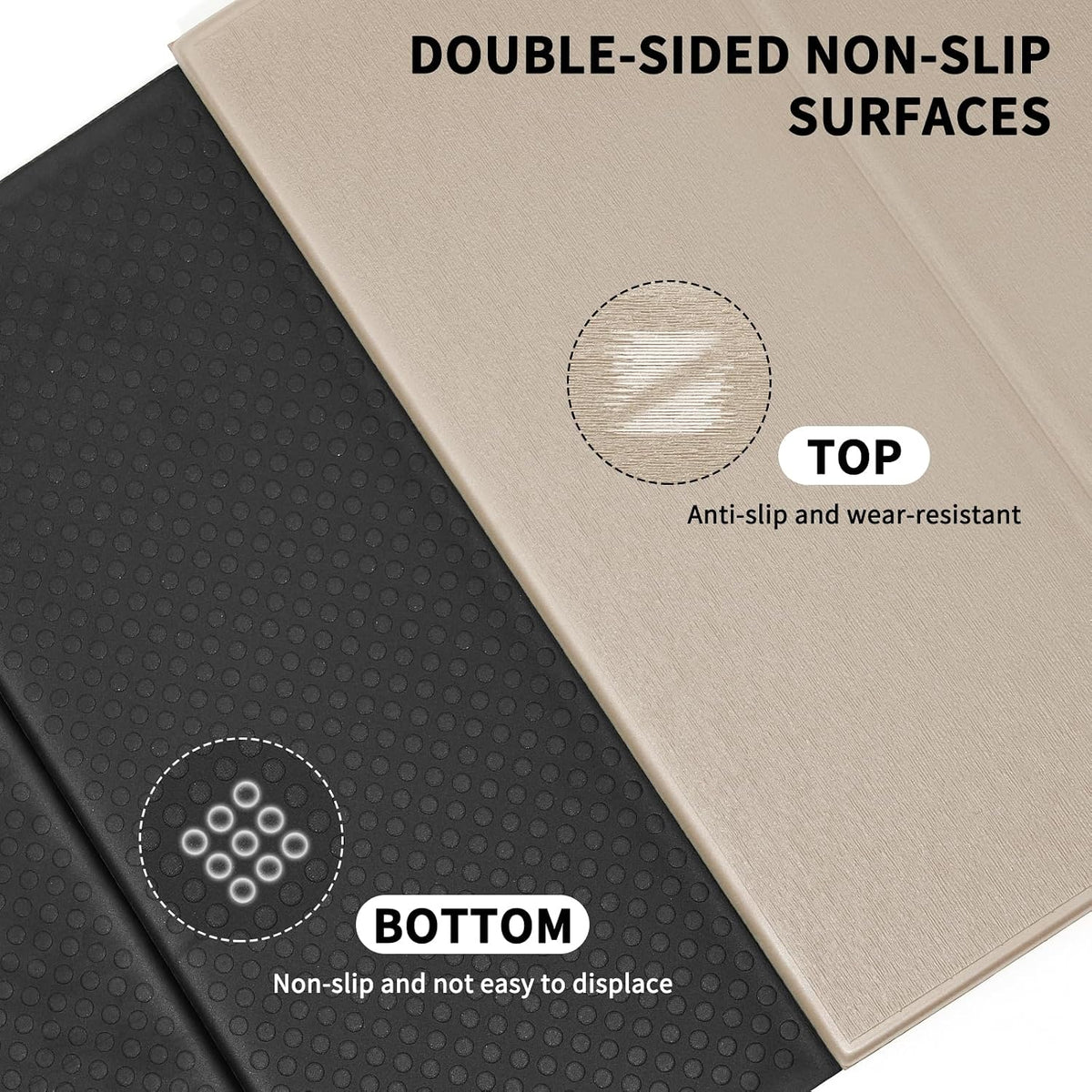Foldable Yoga Mat Extra Large 74"×31.5"