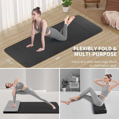 Foldable Yoga Mat Extra Large 74"×31.5"