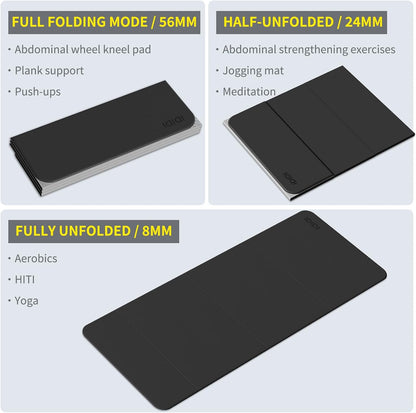 Foldable Yoga Mat Extra Large 74"×31.5"