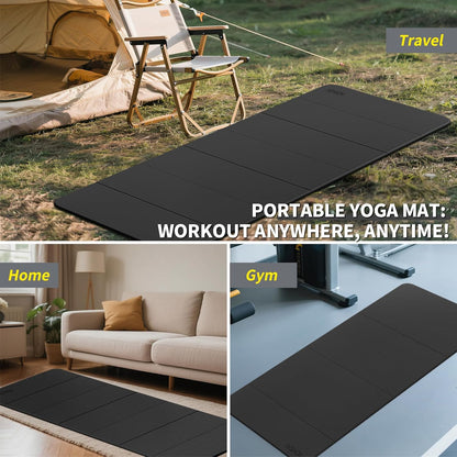 Foldable Yoga Mat Extra Large 74"×31.5"