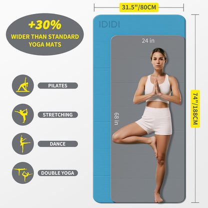 Foldable Yoga Mat Extra Large 74"×31.5"