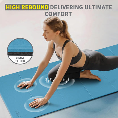 Foldable Yoga Mat Extra Large 74"×31.5"