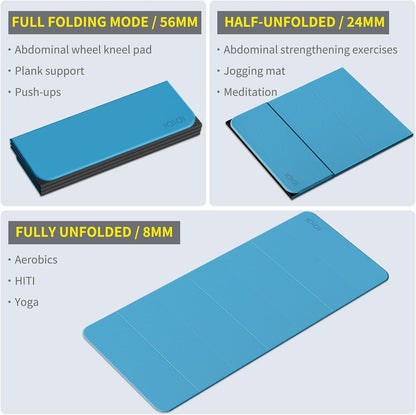 Foldable Yoga Mat Extra Large 74"×31.5"